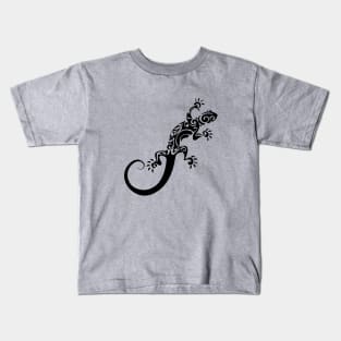 Lizard black Kids T-Shirt